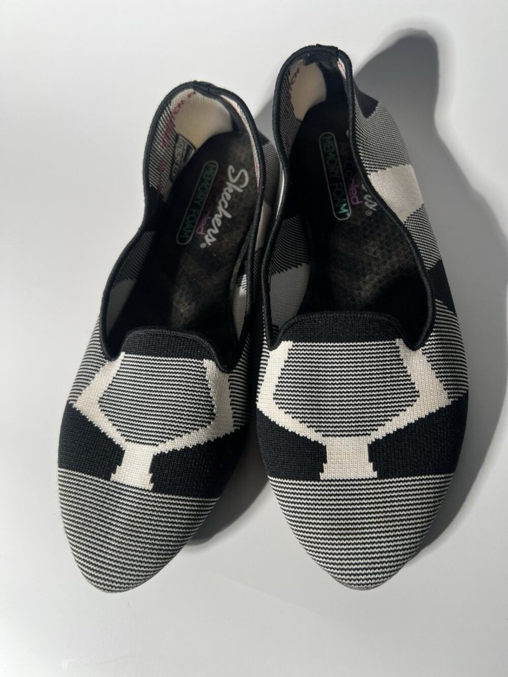 Skechers Cleo Sherlock Knit Ballet Flats Black Women’s Size 8